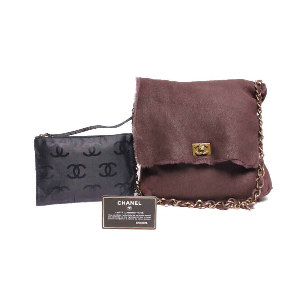 Chanel Chain Shoulder Bag Mouton Gold